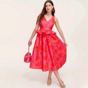 NWT Kate Spade X Target Classic Rose Peplum Midi Dress - Size 0